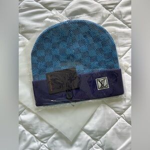 Louis Vuitton Light Blue Knit Beanie